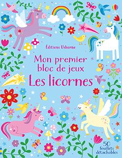 Mon premier bloc de jeux : Les licornes (Editions Usborne)
