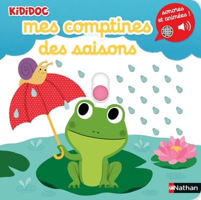￼Mes comptines des saisons, livre sonore et animé Kididoc (Nathan)
