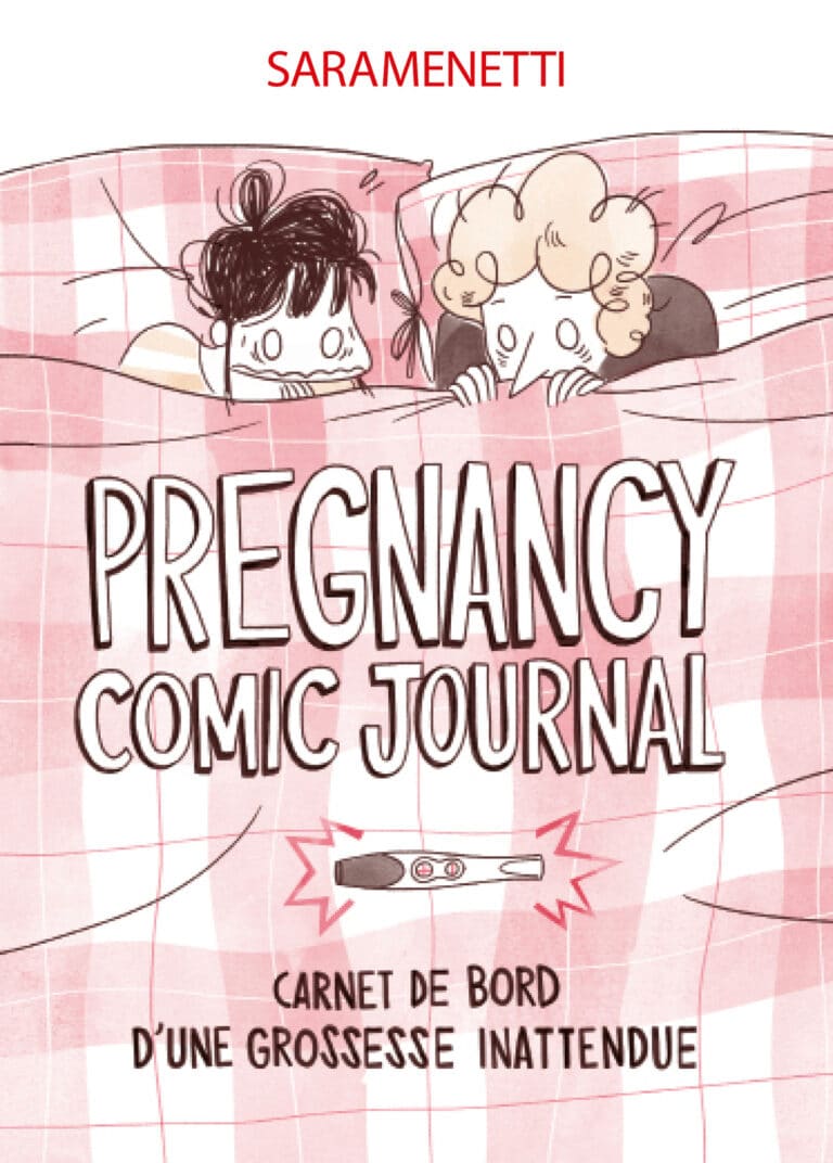 Le journal de bord doux amer d’une grossesse avec Pregnancy comic journal aux éditions La Boite à Bulles, sortie le 8 mars 2023