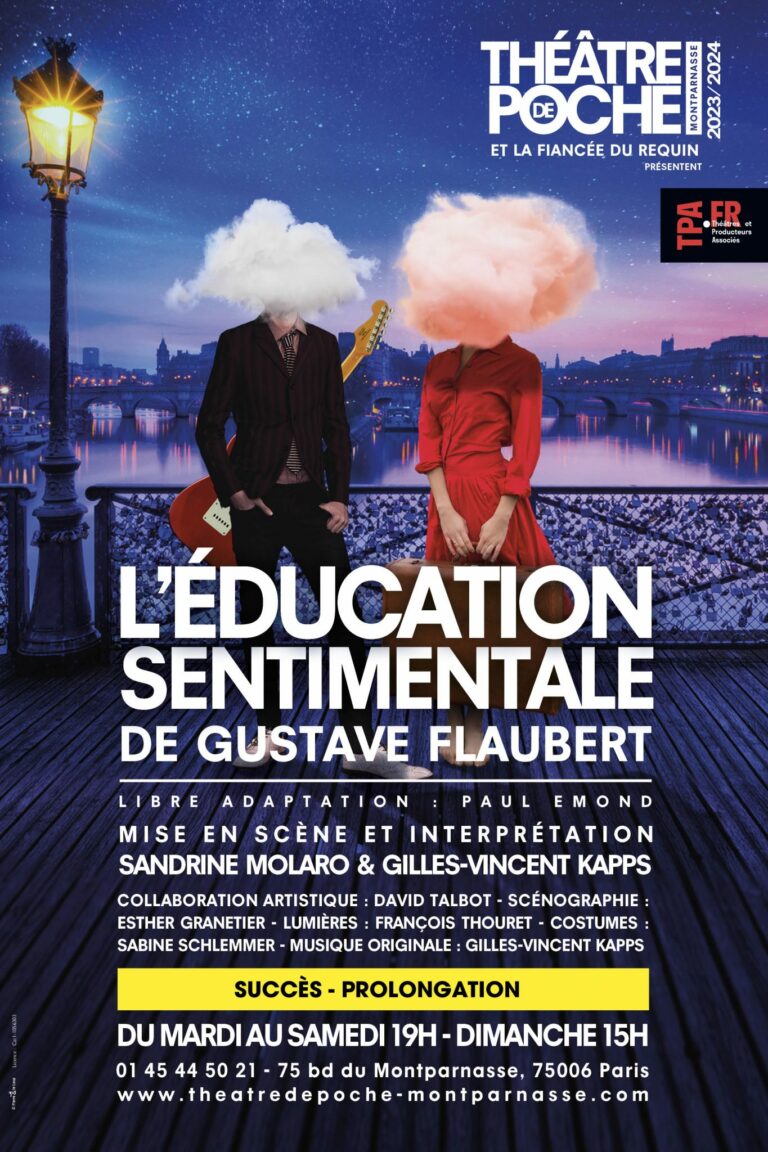 L’éducation sentimentale, Flaubert adapté avec grâce et talent au Théâtre de Poche jusqu’au 3 mars 2024