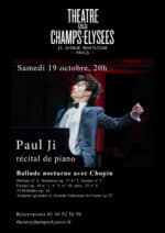 Le pianiste franco-américain Paul Ji a démontré ses qualités devant une salle comble au Théâtre des Champs Elysées le samedi 19 octobre