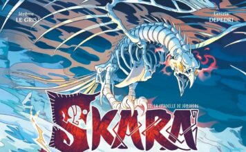 Couverture de Skara, Chasseuse de Monstres - Tome 2 : La Citadelle de Jomsborg de Jérôme Le Gris & Letizia Depedri (Glénat)