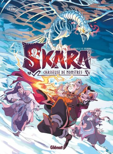 Couverture de Skara, Chasseuse de Monstres - Tome 2 : La Citadelle de Jomsborg de Jérôme Le Gris & Letizia Depedri (Glénat)