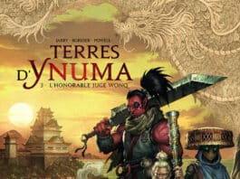 Couverture Terres d’Ynuma T3 L’Honorable juge Wonq Nicolas Jarry Jean-Paul Bordier Soleil