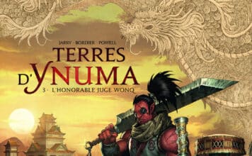 Couverture Terres d’Ynuma T3 L’Honorable juge Wonq Nicolas Jarry Jean-Paul Bordier Soleil