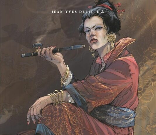 Couverture de Zheng Shi Tome 2 : Madame Tsching de Jean-Yves Delitte (Glénat)