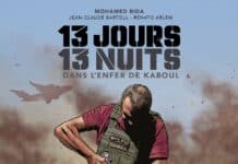 Couverture — [BD] 13 jours, 13 nuits dans l'enfer de Kaboul, de Jean-Claude Bartoll & Renato Arlem, d'après Mohamed Bida (Delcourt)