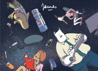 Couverture Dans l'Open Space tout le monde vous entendra crier James Delcourt