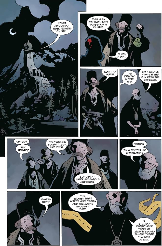 Planche intérieure Uri Tupka et les dieux Mike Mignola Dave Stewart Delcourt