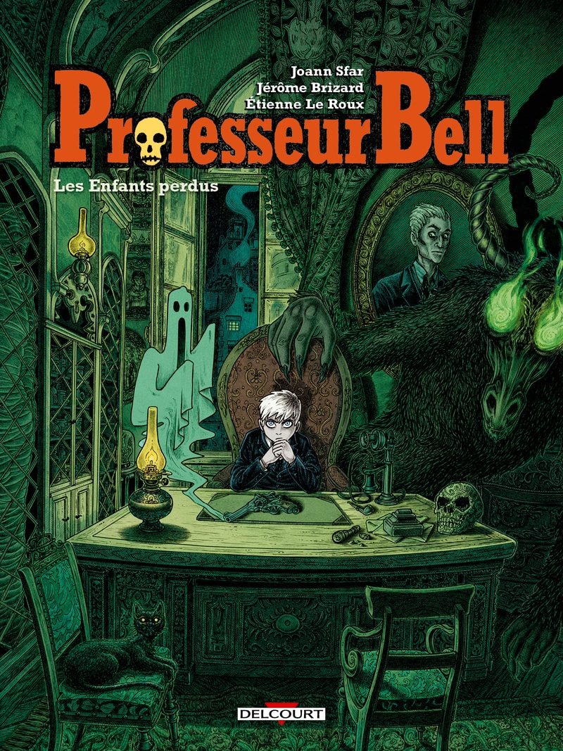 Couverture Professeur Bell T6 Les Enfants perdus Sfar Le Roux Brizard Delcourt