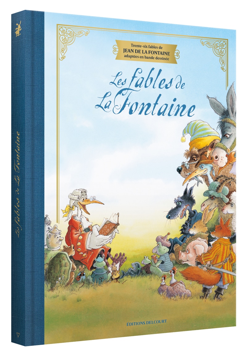 Couverture Les Fables de La Fontaine Édition prestige Delcourt
