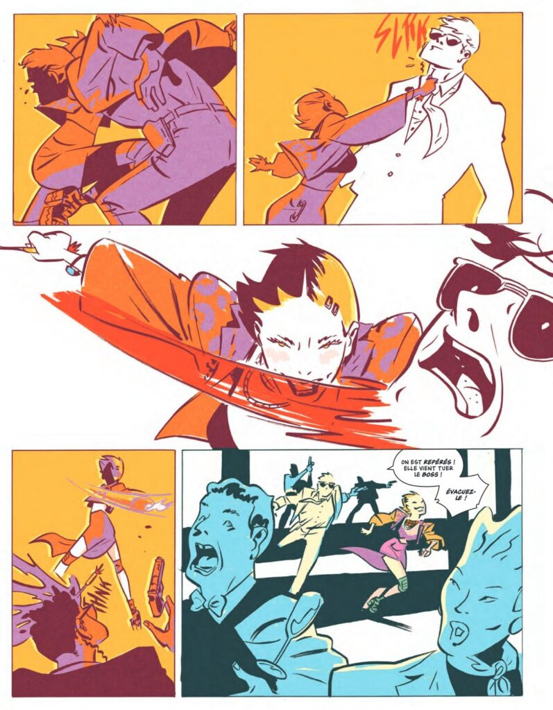 Planche intérieure La Fille au blouson léopard Tynion Charretier Delcourt
