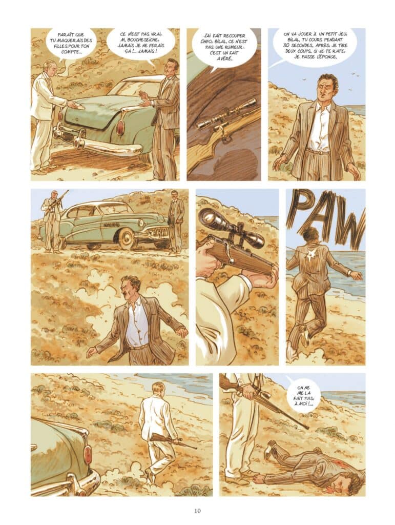 Planche intérieure Guerres Secrètes T3 La Vérité sur Ben Barka Richelle Wachs Glénat