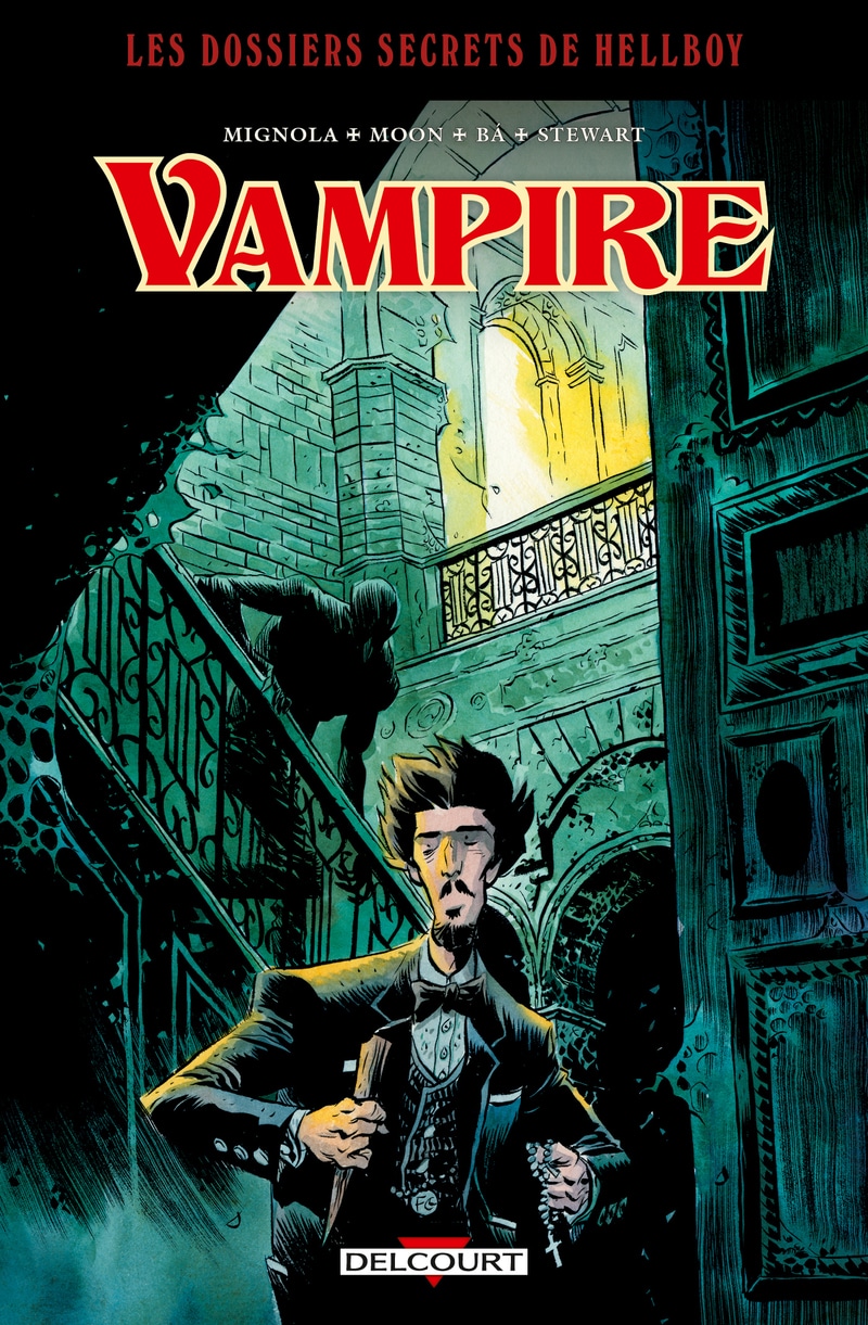 Couverture Les Dossiers secrets de Hellboy Vampire Mignola Bá Moon Delcourt