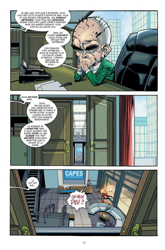 Planche intérieure Invincible Univers Capes T01 Kirkman Englert Delcourt