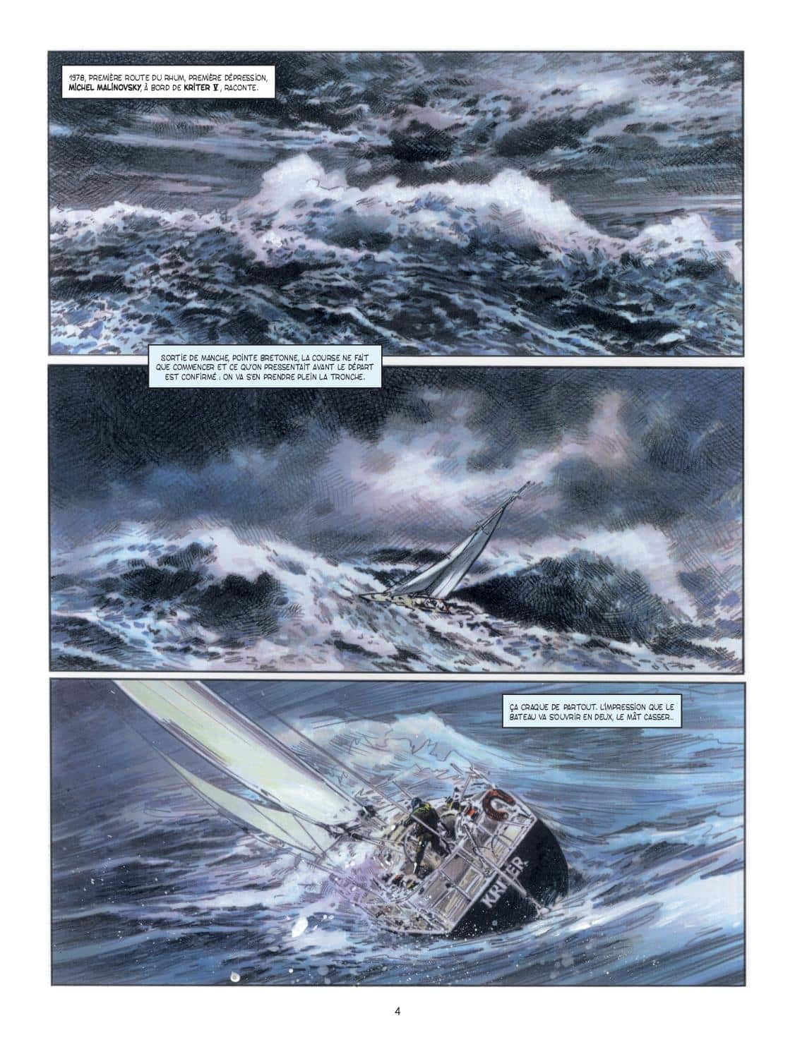 Planche intérieure La Route du Rhum Chenet Garreta Delcourt