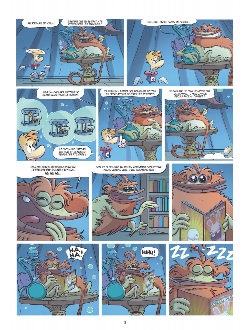 Planche intérieure The Lapins Crétins X Rayman Thitaume Priou Glénat