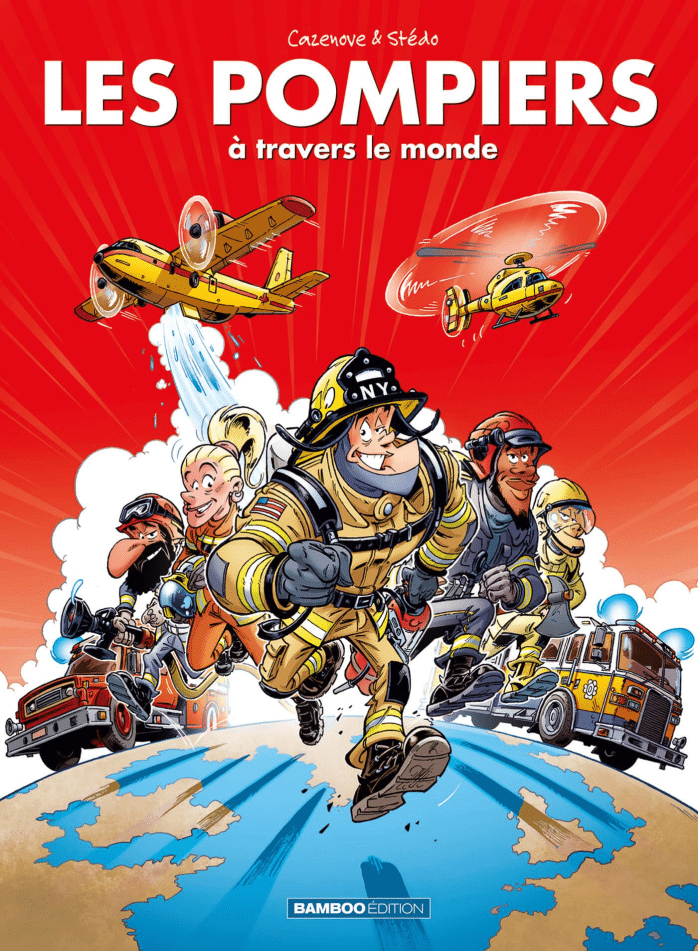Couverture Les Pompiers À travers le monde Cazenove Stédo Bamboo