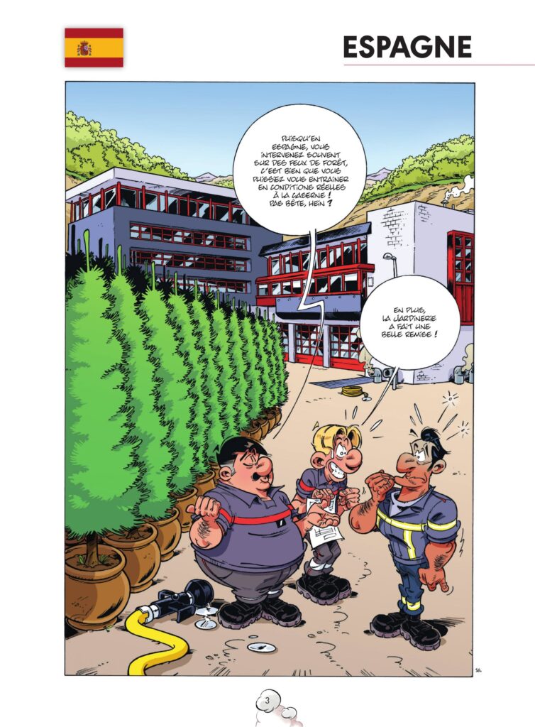 Planche intérieure Les Pompiers À travers le monde Cazenove Stédo Bamboo