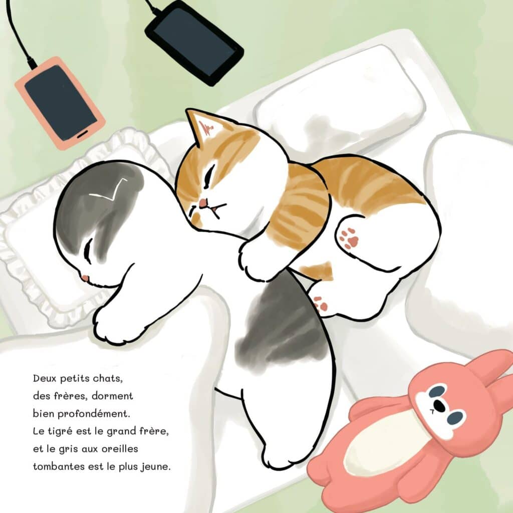 Planche intérieure Mofusand Petits chats au travail Juno Soleil Manga
