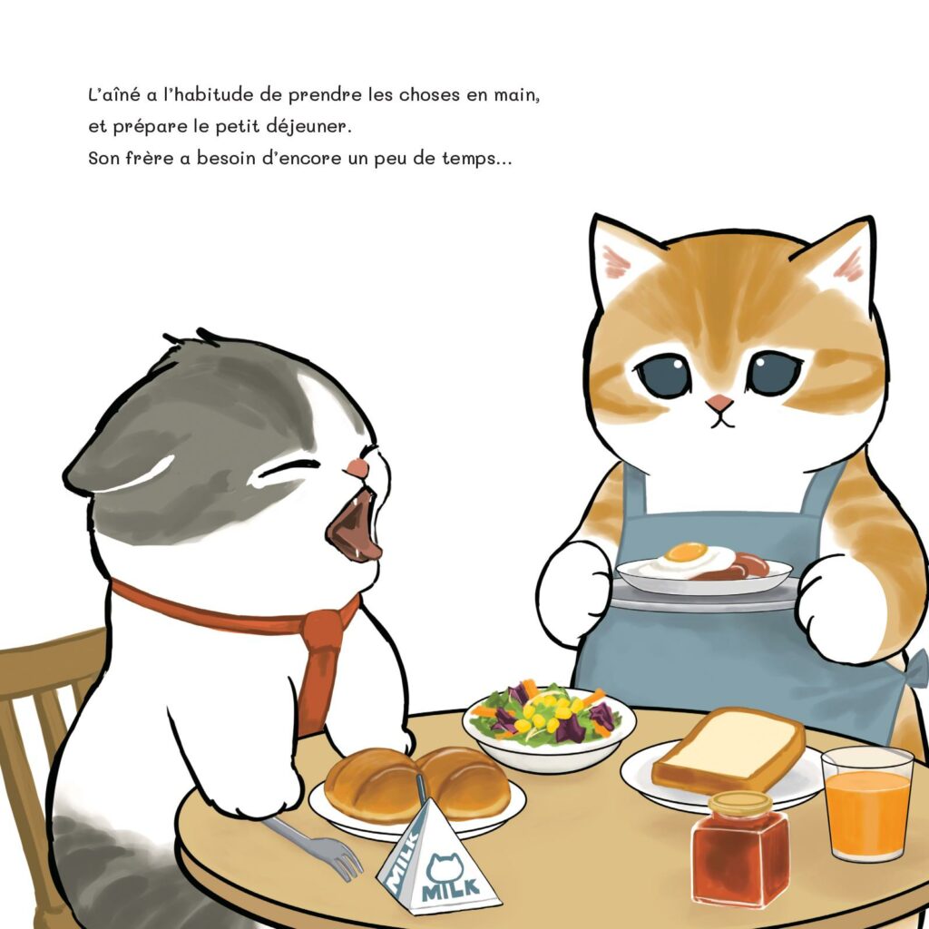 Planche intérieure Mofusand Petits chats au travail Juno Soleil Manga