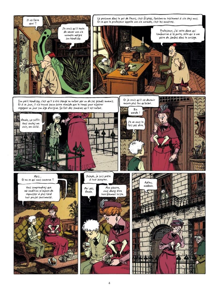 Planche intérieure Professeur Bell T6 Les Enfants perdus Sfar Le Roux Brizard Delcourt