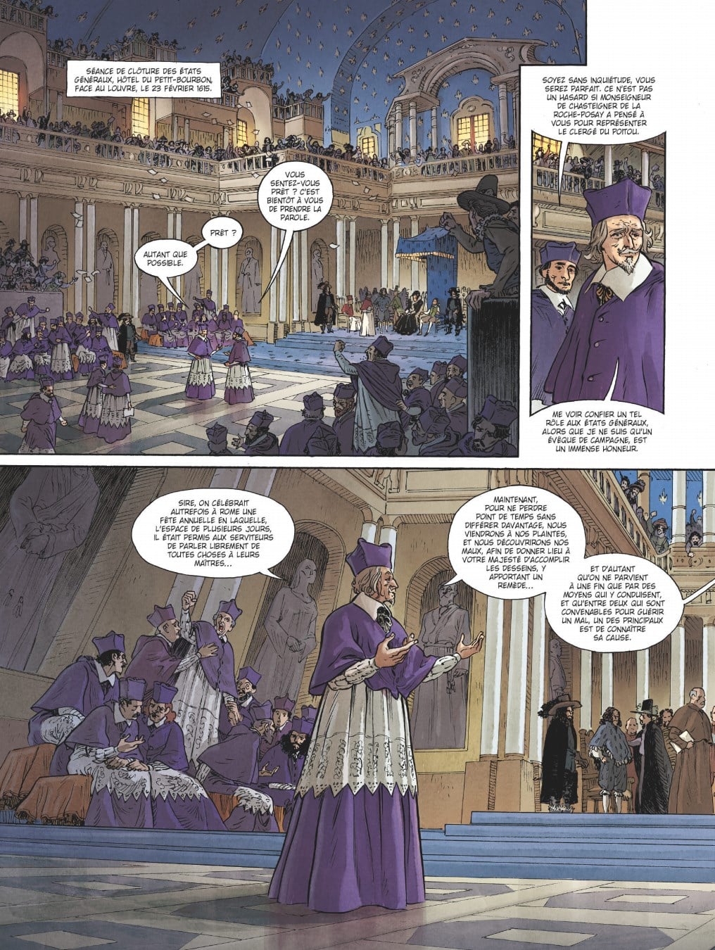 Planche intérieure Richelieu Wyctor Caringi Glénat Fayard