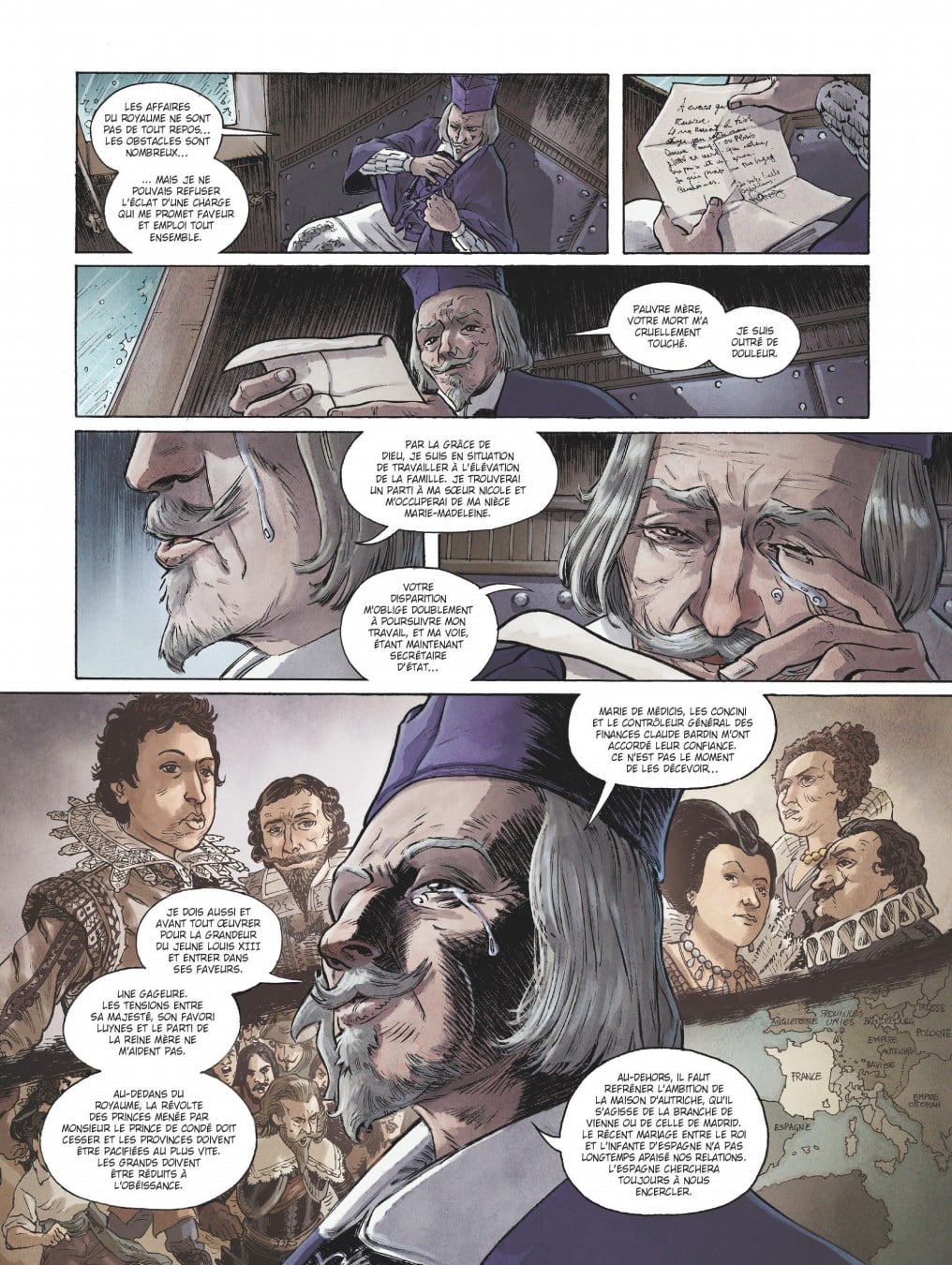 Planche intérieure Richelieu Wyctor Caringi Glénat Fayard