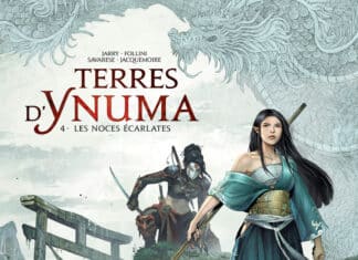 Couverture Terres d'Ynuma T4 Les Noces écarlates Jarry Savarese Soleil