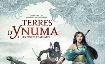 Couverture Terres d'Ynuma T4 Les Noces écarlates Jarry Savarese Soleil