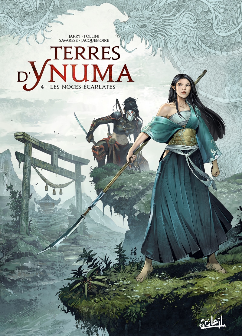 Couverture Terres d'Ynuma T4 Les Noces écarlates Jarry Savarese Soleil