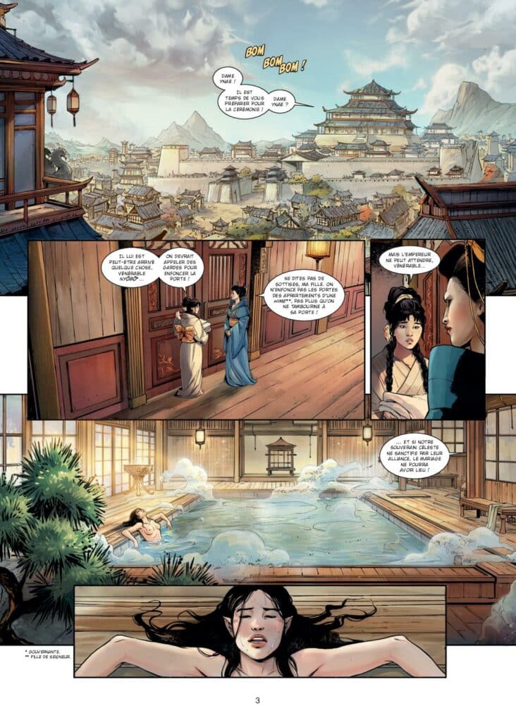 Planche intérieure Terres d'Ynuma T4 Les Noces écarlates Jarry Savarese Soleil