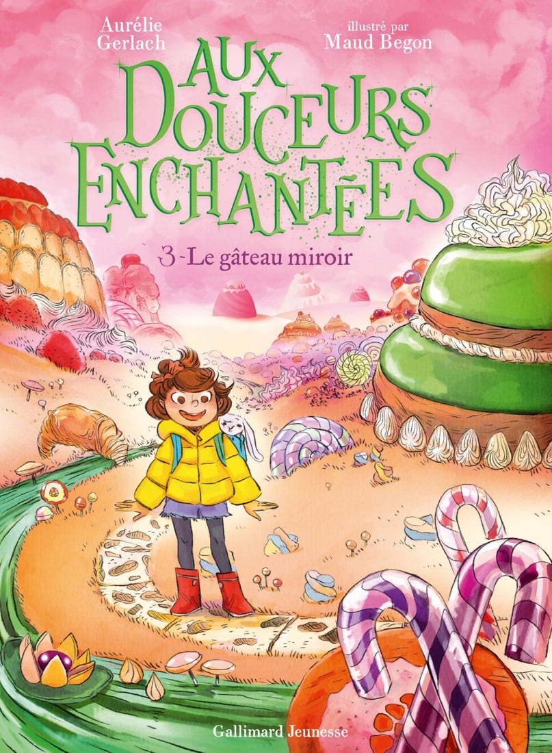 Couverture Aux douceurs enchantées 3 Le gâteau miroir Gerlach Begon Gallimard Jeunesse
