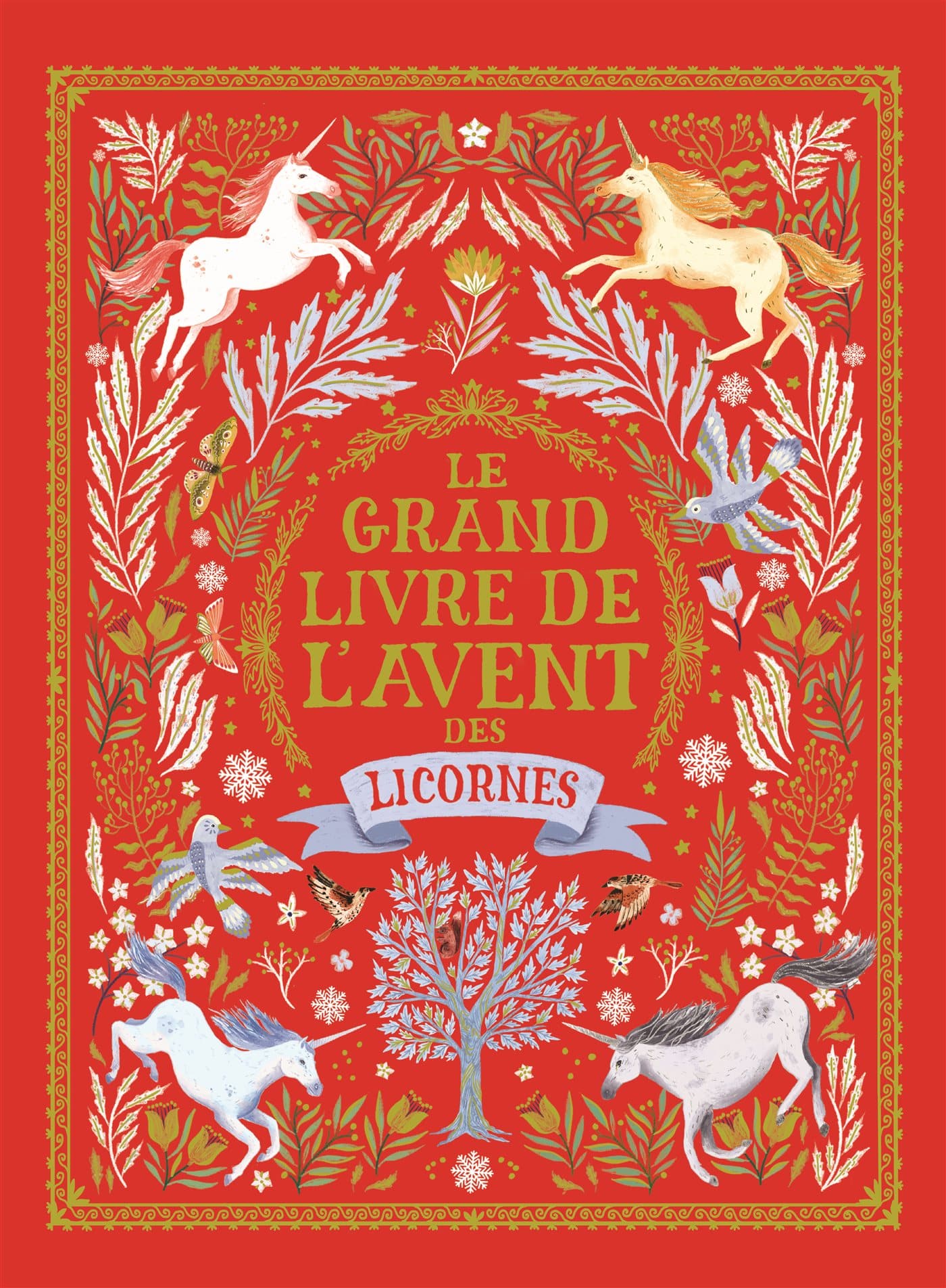 Couverture Le grand livre de l'Avent des Licornes Gallimard Jeunesse