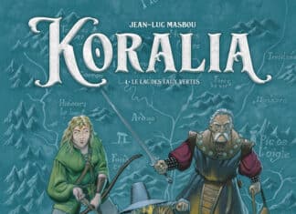 Couverture [BD] Koralia T1 – Le Lac des eaux vertes, de Jean-Luc Masbou (Delcourt – Terres de Légendes)