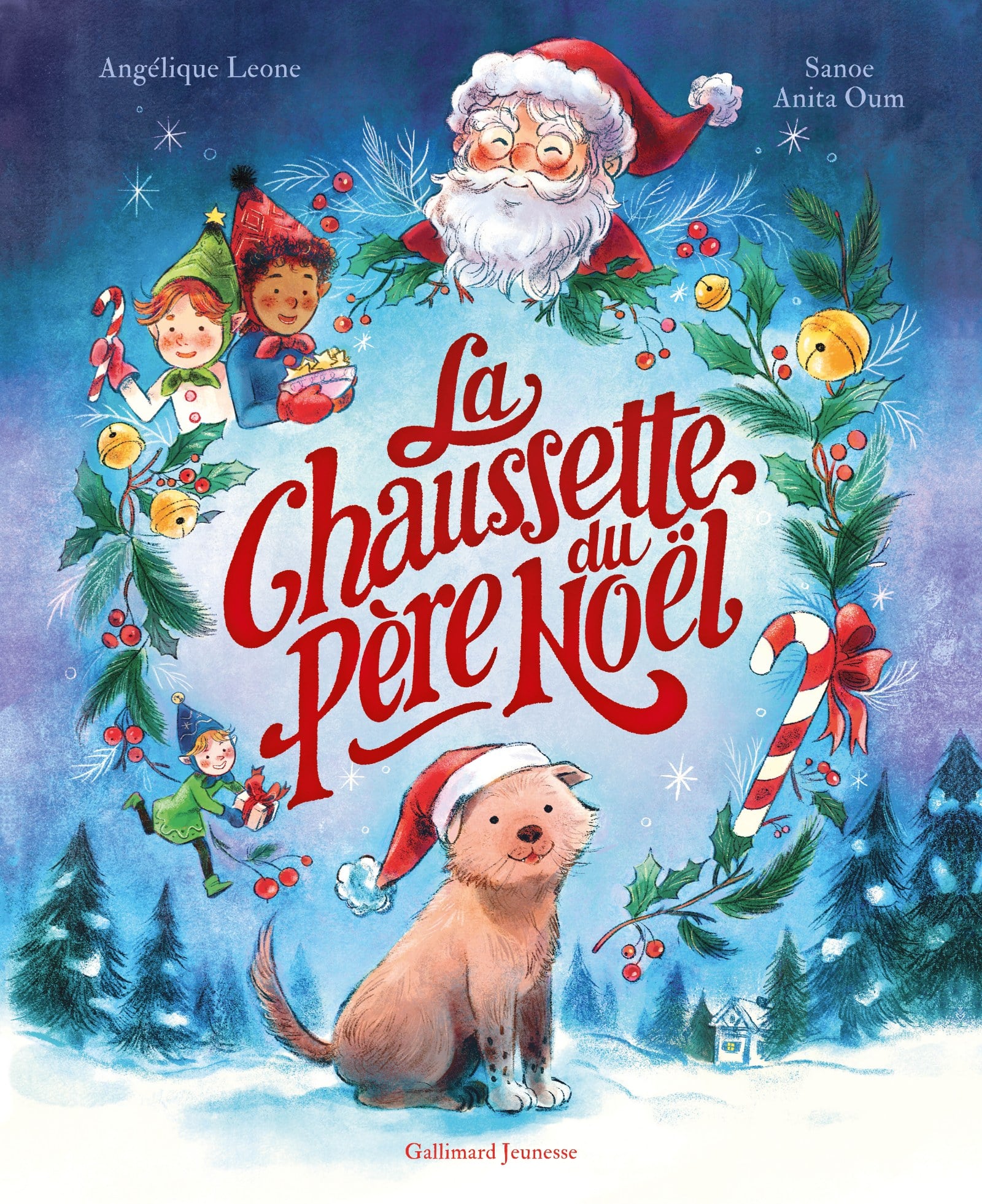 Couverture La Chaussette du Père Noël Angélique Leone Sanoe Anita Oum Gallimard Jeunesse