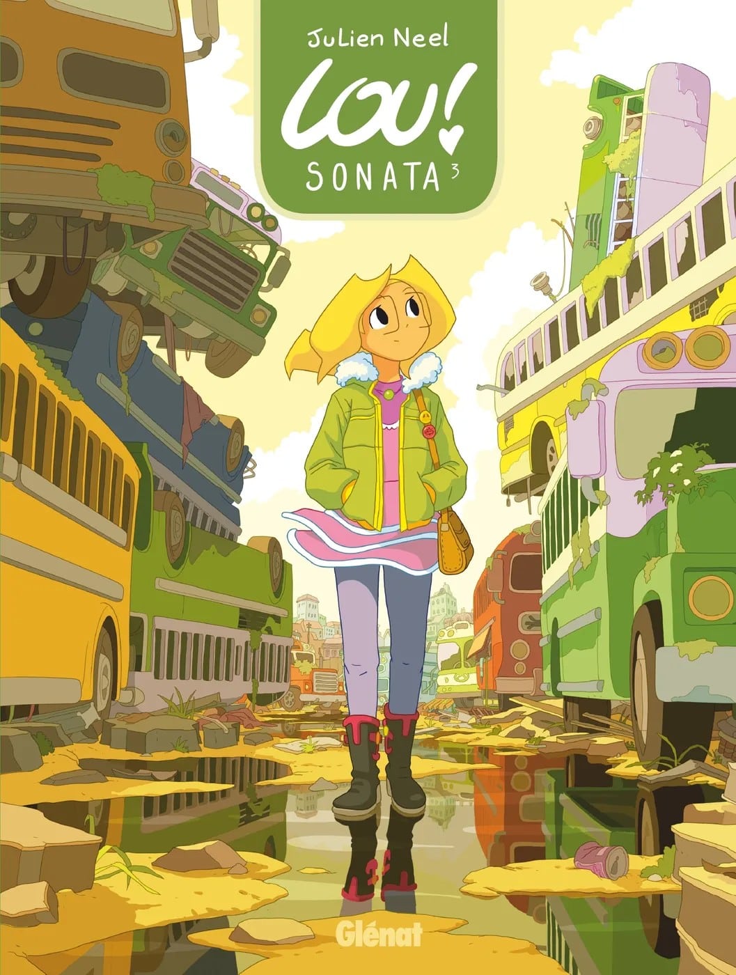 Couverture Lou ! Sonata T3 Cartes sur table Julien Neel Carole Neel Glénat Tchô