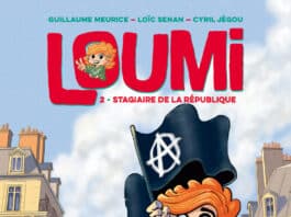 Couverture [BD] Loumi T2 – Stagiaire de la République, de Guillaume Meurice & Loïc Senan (Delcourt Jeunesse)