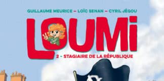 Couverture [BD] Loumi T2 – Stagiaire de la République, de Guillaume Meurice & Loïc Senan (Delcourt Jeunesse)