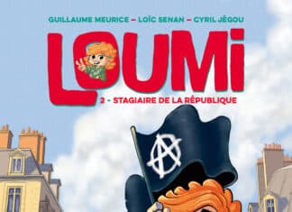 Couverture [BD] Loumi T2 – Stagiaire de la République, de Guillaume Meurice & Loïc Senan (Delcourt Jeunesse)
