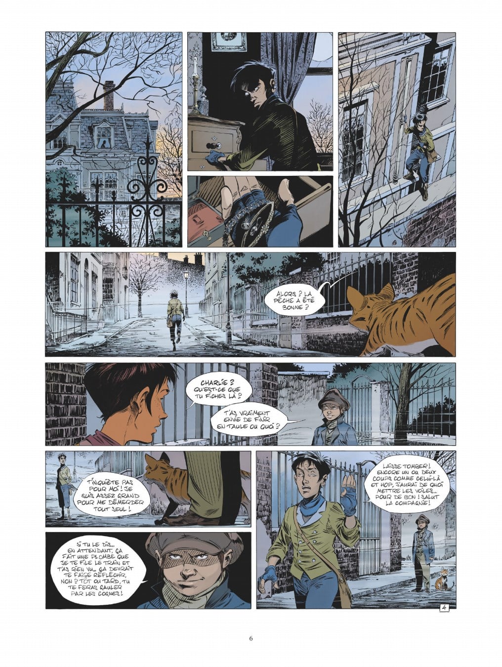 Planche intérieure Les Quatre de Baker Street T11 Djian Legrand Etien Vents d'Ouest