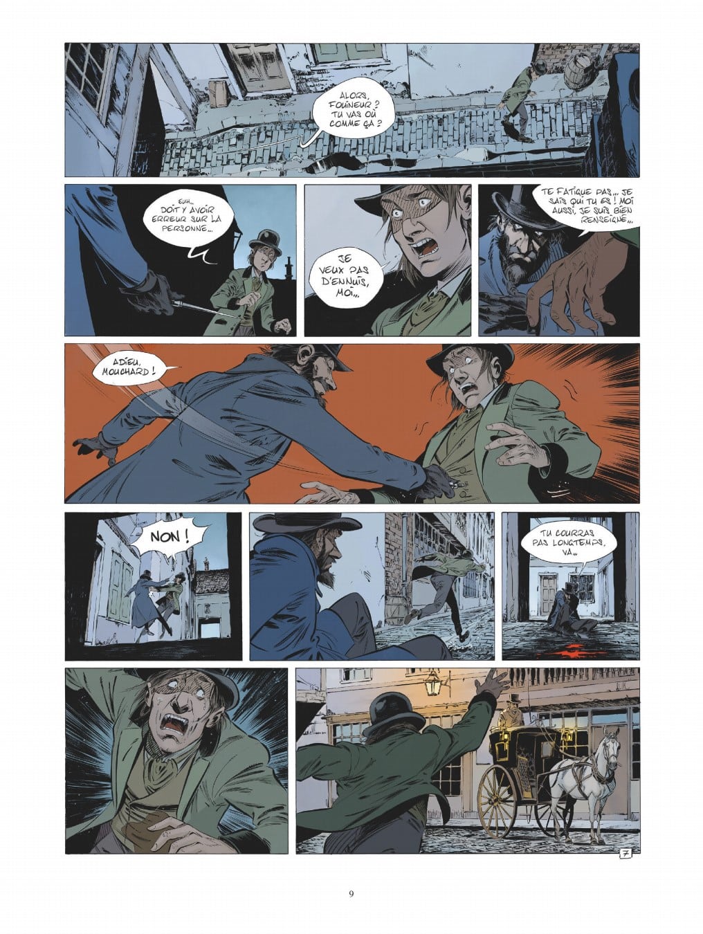 Planche intérieure Les Quatre de Baker Street T11 Djian Legrand Etien Vents d'Ouest
