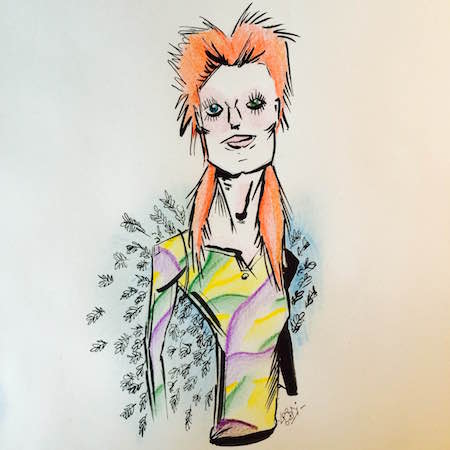 David Bowie - Illustration réalisée par Lodi Marasescu©