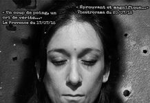 Intense moment d’émotion devant La femme comme champ de bataille à la Contrescarpe La Femme comme champ de bataille