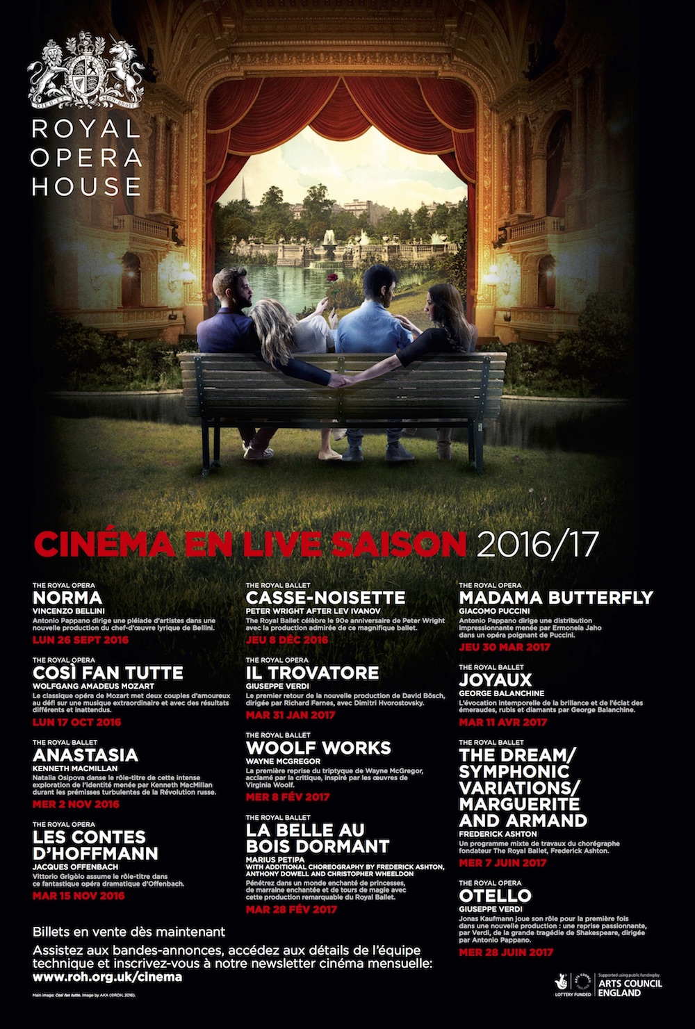 Le Royal Opera House Live Cinema annonce 12 spectacles pour la saison