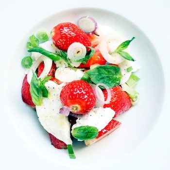 Salade fraise mozzarella