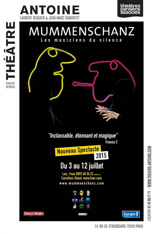Mummenchanz de retour à Paris, au Théâtre Antoine du 03 au 12 juillet 2015