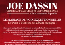 Résultats concours : Joe Dassin, 5 albums gagnés Joe Dassin, avec les Chœurs de l'Armée Rouge