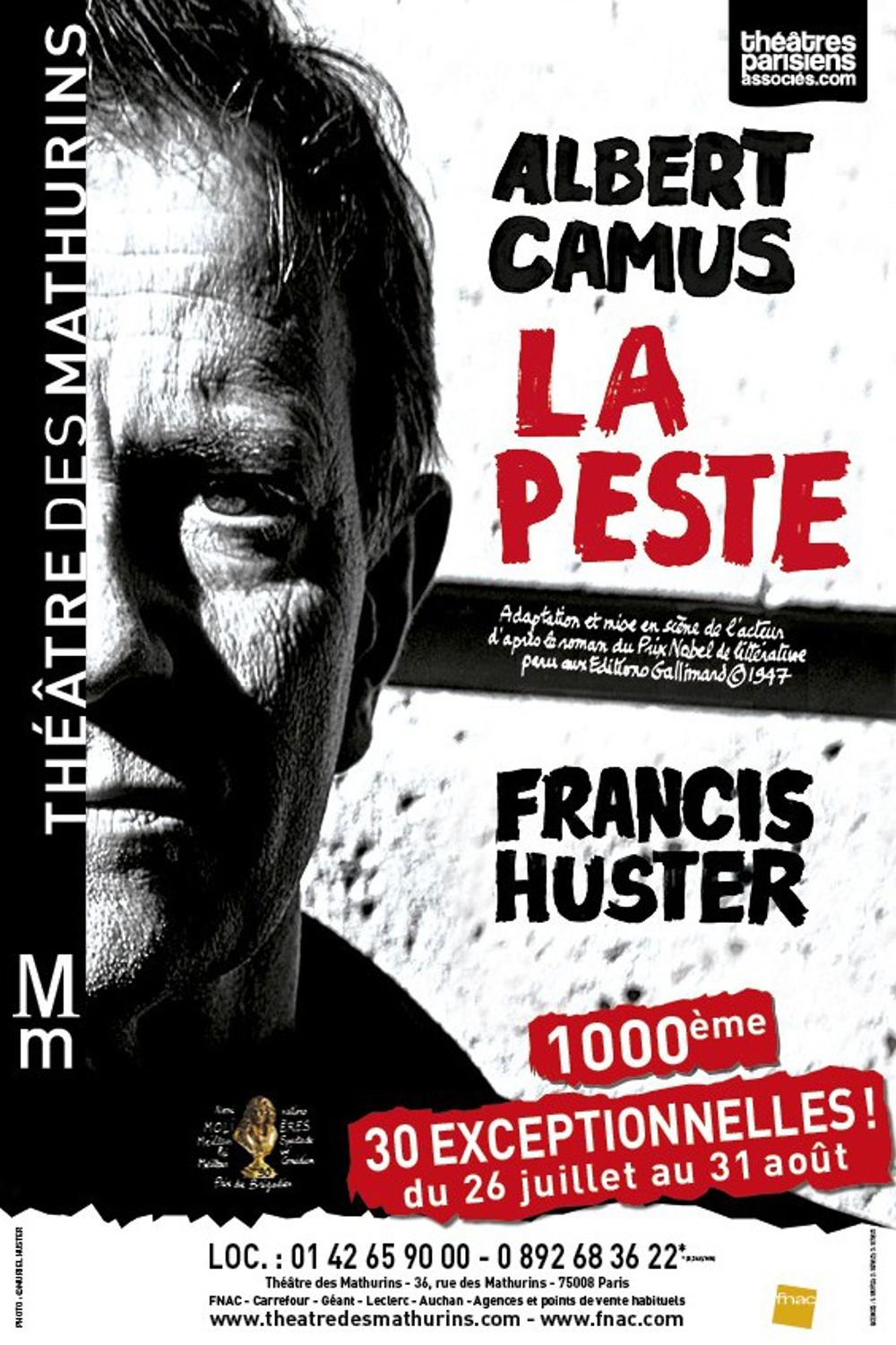 La Peste, un seul en scène saisissant avec Francis Huster