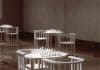 Vue de la rétrospective YOKO ONO Lumière de L’aube au MAC Lyon (09 mars – 10 juillet 2016). Détail. Œuvre : Play it by Trust. Courtesy Yoko Ono -
